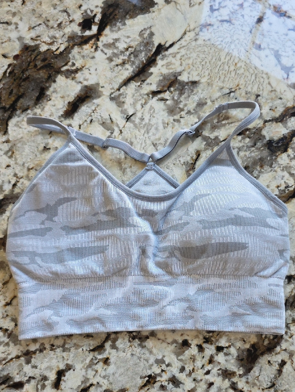 Light Gray Camo Seamless Sports Bralette